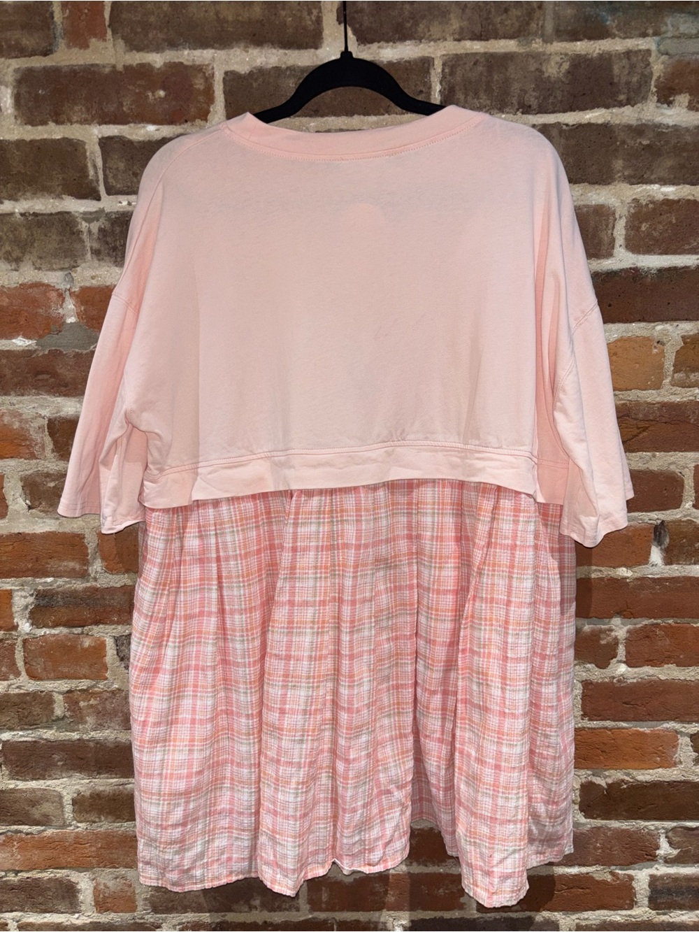 Fantastic Fawn Plaid Mini tunic oversized dress size large - Picture 3 of 4